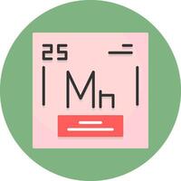 Manganese Chemical Element Flat Circle Style Icon vector