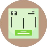 Lodine Chemical Element Flat Circle Style Icon vector