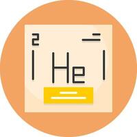 Helium Chemical Element Flat Circle Style Icon vector