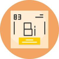 Bismuth Chemical Element Flat Circle Style Icon vector