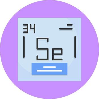 Selenium Chemical Element Flat Circle Style Icon vector
