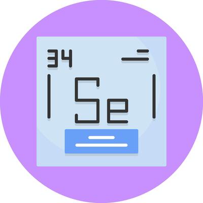 Selenium Chemical Element Flat Circle Style Icon