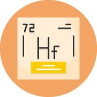 Hafnium Chemical Element Flat Circle Style Icon vector