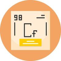 Californium Chemical Element Flat Circle Style Icon vector