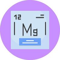 Magnesium Chemical Element Flat Circle Style Icon vector