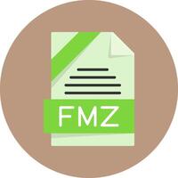 FMZ Format Flat Circle Style Icon vector