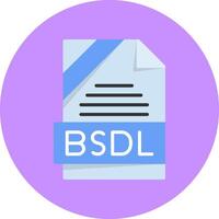BSDL Format Flat Circle Style Icon vector