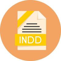 INDD Format Flat Circle Style Icon vector