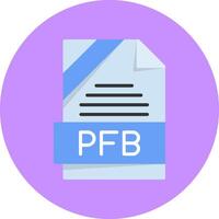 PFB Format Flat Circle Style Icon vector