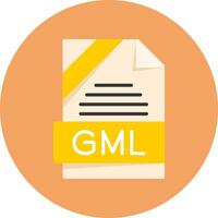 GML Format Flat Circle Style Icon vector