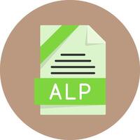 ALP Format Flat Circle Style Icon vector