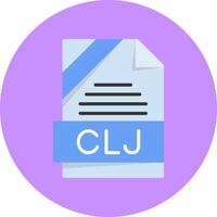 CLJ Format Flat Circle Style Icon vector