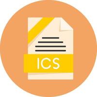 ICS Format Flat Circle Style Icon vector
