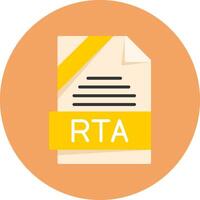 RTA Format Flat Circle Style Icon vector