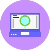 Search Flat Circle Style Icon vector