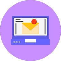 Mail Flat Circle Style Icon vector