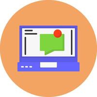 Messages Flat Circle Style Icon vector
