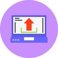 Upload Flat Circle Style Icon vector