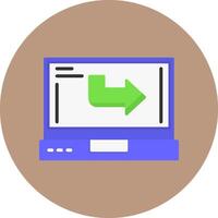 Forward Flat Circle Style Icon vector