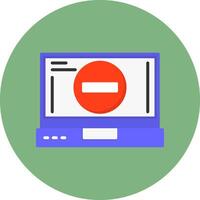 Remove Flat Circle Style Icon vector