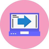 Arrow Flat Circle Style Icon vector