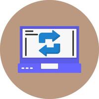 Refresh Flat Circle Style Icon vector