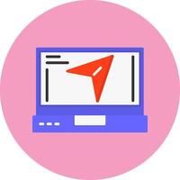 Share Flat Circle Style Icon vector