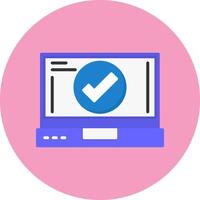Checkmark Flat Circle Style Icon vector