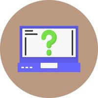 Question mark Flat Circle Style Icon vector