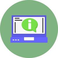 Information Flat Circle Style Icon vector