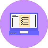 Checklist Flat Circle Style Icon vector
