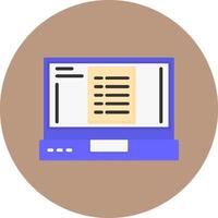 List Flat Circle Style Icon vector