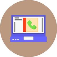 Contacts Flat Circle Style Icon vector