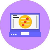 Settings Flat Circle Style Icon vector