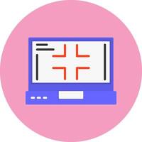 Exit full screen Flat Circle Style Icon vector
