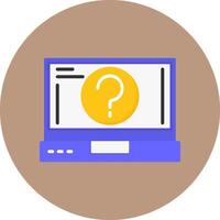 Help Flat Circle Style Icon vector