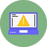 Error Flat Circle Style Icon vector