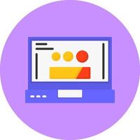 Loading Flat Circle Style Icon vector