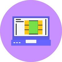 Flat Circle Style Icon vector