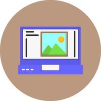 Image Flat Circle Style Icon vector