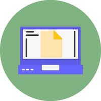 File Flat Circle Style Icon vector