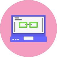 Link Flat Circle Style Icon vector