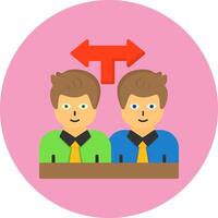 Candidate Selection Flat Circle Style Icon vector