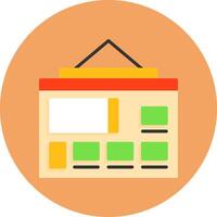 Job Board Flat Circle Style Icon vector