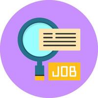 Magnifying Glass Flat Circle Style Icon vector