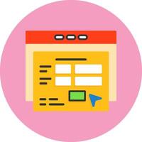 Application Form Flat Circle Style Icon vector
