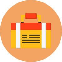 Suitcase Flat Circle Style Icon vector