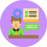 Training Flat Circle Style Icon vector