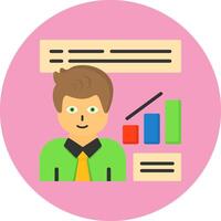 Growth Flat Circle Style Icon vector