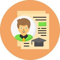 Education Flat Circle Style Icon vector